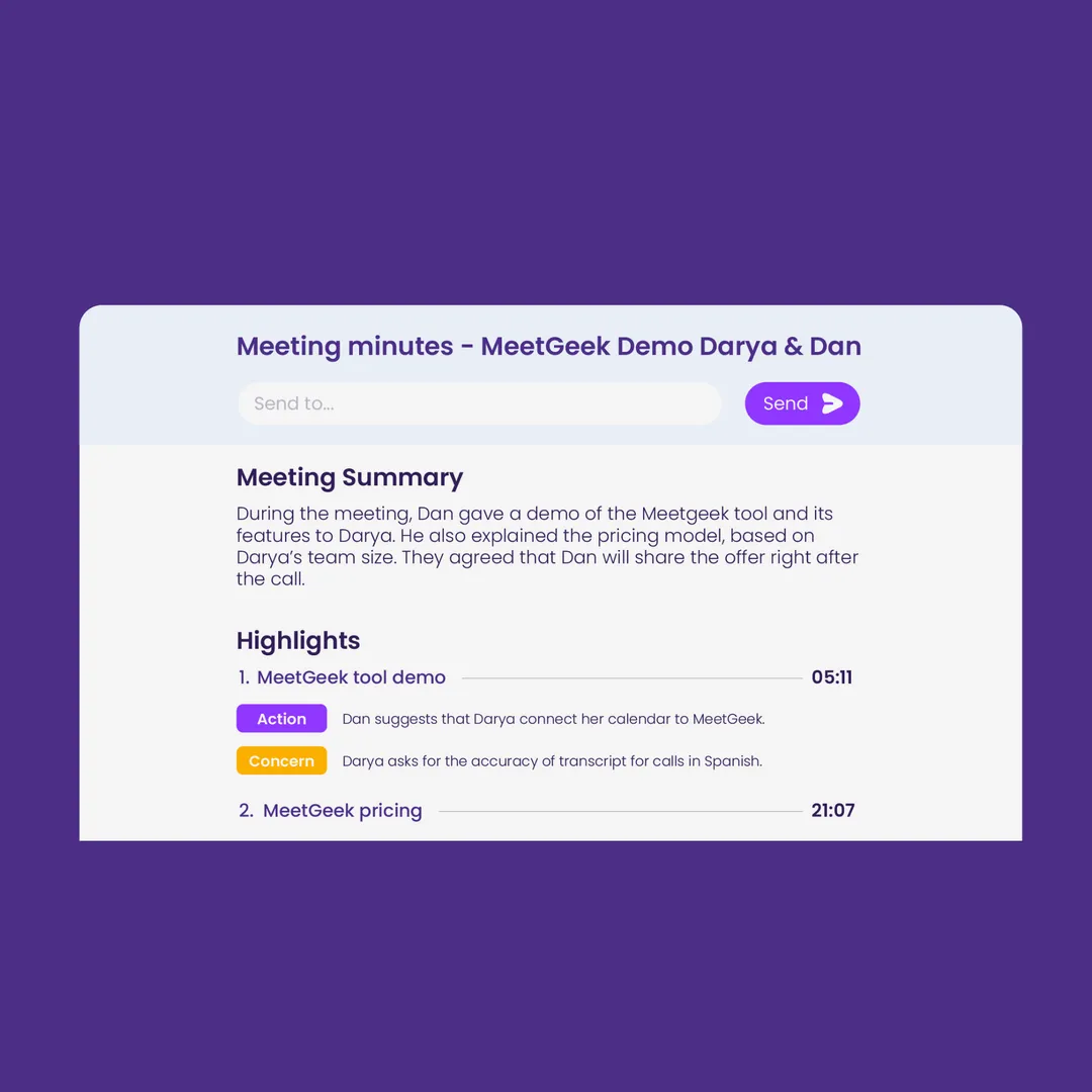 Opções de compartilhar a gravação da reunião com outras pessoas